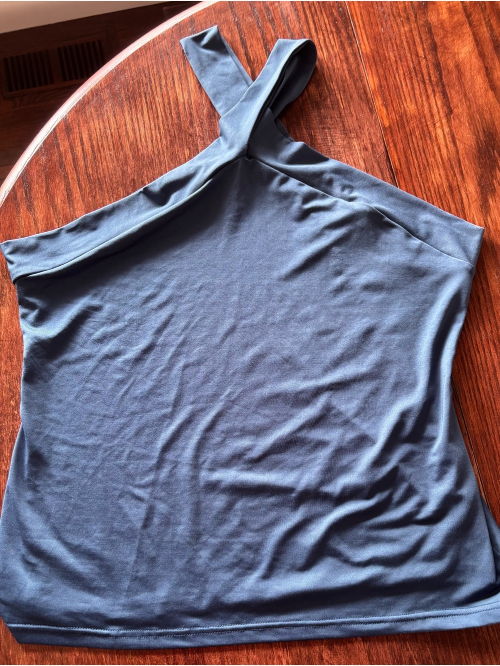 Cross Neck Slate Blue Women's Tank Top